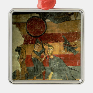 David und Goliath, katalanische Schule Ornament Aus Metall