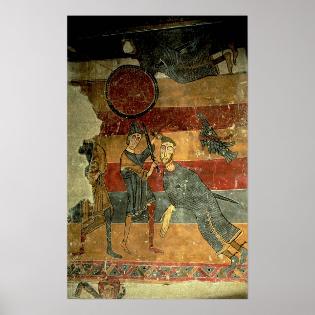 David und Goliath, katalanische Schule Poster (Vorne)