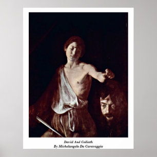 David und Goliath von Michelangelo Da Caravaggio Poster