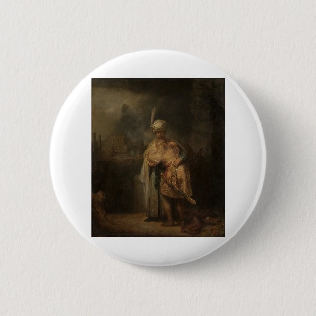 David und Jonathan - Rembrandt - c1642 Button (Vorderseite)