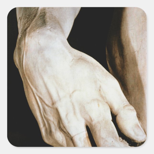 David von Michelangelo Buonarroti , 1501-04 Quadratischer Aufkleber (Vorderseite)