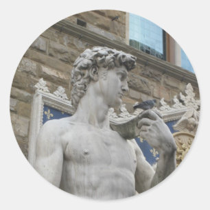 David von Michelangelo, Florenz Italien Runder Aufkleber