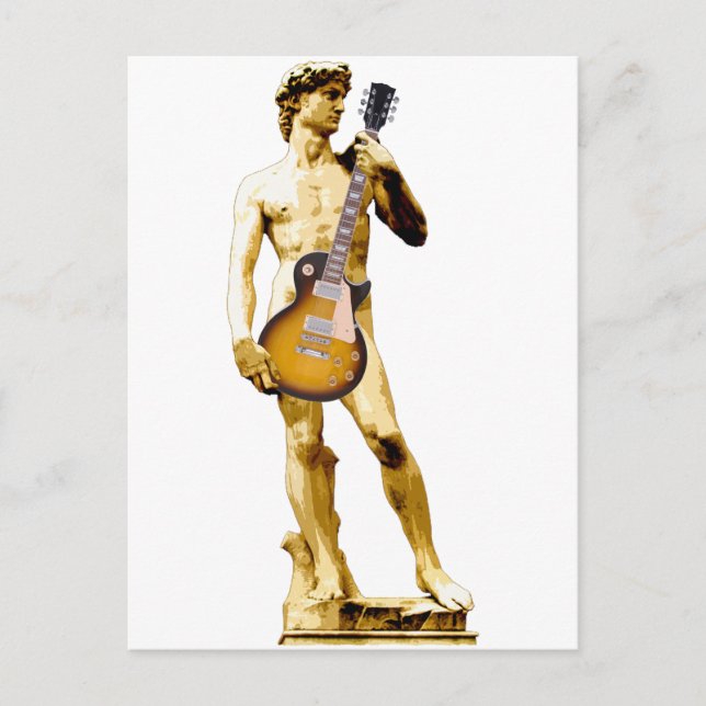 David with Guitar Postkarte (Vorderseite)