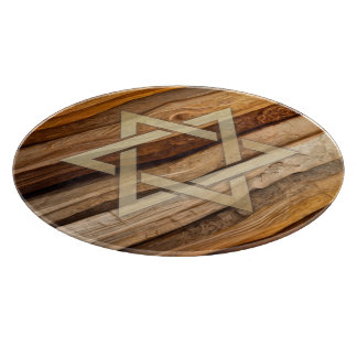David Wood Board Effect Round Glass Board Schneidebrett