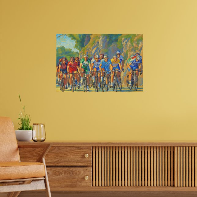 Davide Rebellin Col d'Eze Paris-Nice 2008 Imitats  Poster (Wohnzimmer 2)
