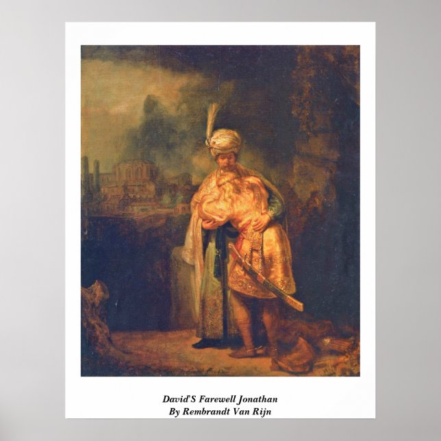 David's Farewell Jonathan von Rembrandt Van Rijn Poster (Vorne)