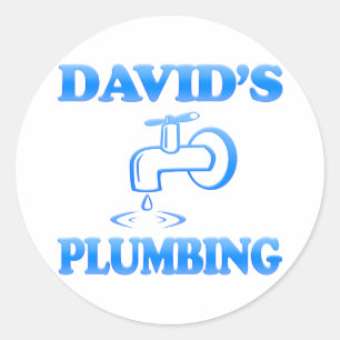 Davids Klempnerarbeit Runder Aufkleber