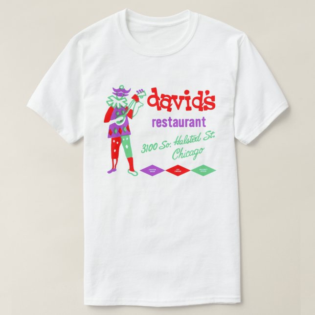 David's Restaurant, Bridgeport, Chicago, IL T-Shirt (Design vorne)