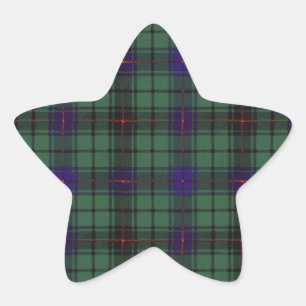 Davidson-Clan karierter schottischer Tartan Stern-Aufkleber