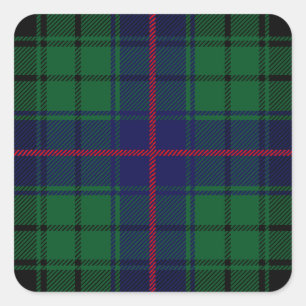 Davidson Clan Tartan Quadratischer Aufkleber