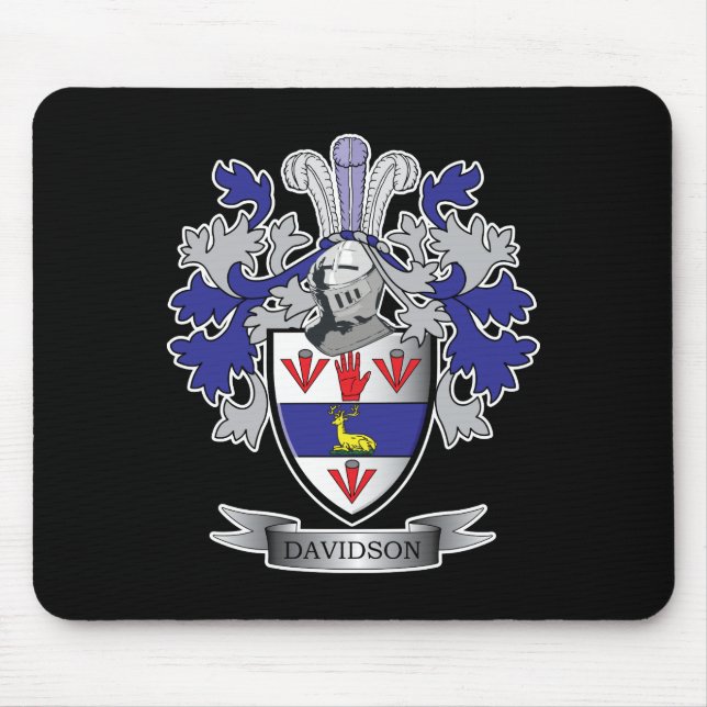 Davidson-Familienwappen-Wappen Mousepad (Vorne)