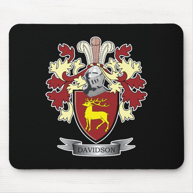 Davidson-Familienwappen-Wappen Mousepad (Vorne)