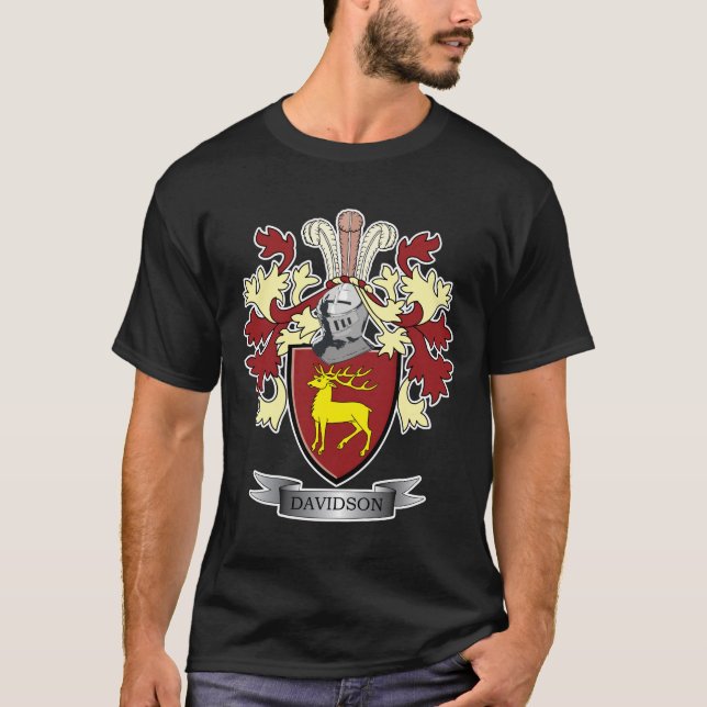 Davidson-Familienwappen-Wappen T-Shirt (Vorderseite)