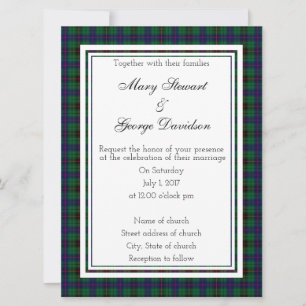 Davidson Scottish Wedding Einladung