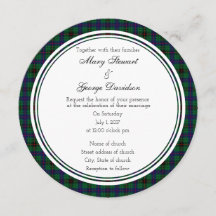 Davidson Scottish Wedding Round Einladung