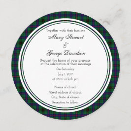 Davidson Scottish Wedding Round Einladung