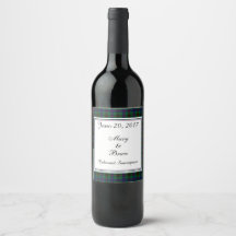 Davidson Scottish Wedding Wine Label