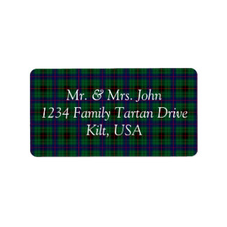 Davidson Tartan Label Adressaufkleber