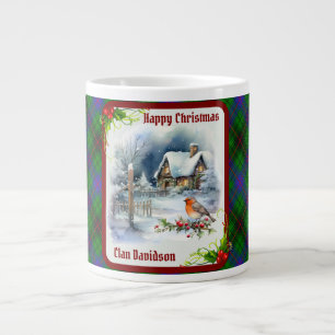 Davidson Tartan & Robin Weihnachten Jumbo-Tasse
