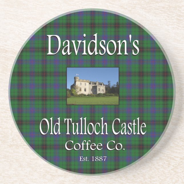 Davidsons Old Tulloch Castle Coffee Co. Untersetze Getränkeuntersetzer (Vorne)