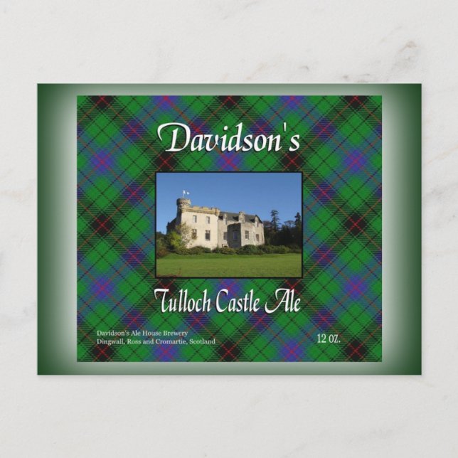 Davidson's Tulloch Castle Ale Postkarte (Vorderseite)