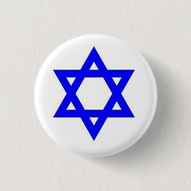 Davidsstern Abzeichen Button (Vorderseite)