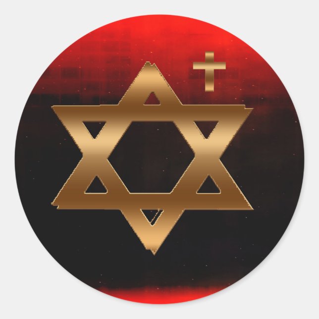 Davidsstern Aufkleber (Vorderseite)