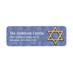 Davidsstern Chanukah Adressen-Etiketten d15