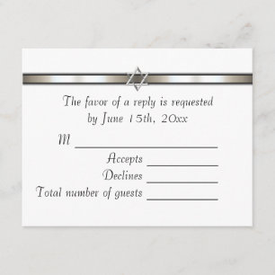 Davidsstern Irgendein Farbe-UAWG RSVP Karte