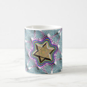 Davidsstern Spitze-Hintergrund Kaffeetasse