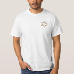 Davidsstern T-Shirt<br><div class="desc">Dieses ein Bronzedavidsstern,  der zu jeder möglicher Zazzle Farbe geändert werden kann,  die,  Sie wollen und den Hintergrund auch.</div>