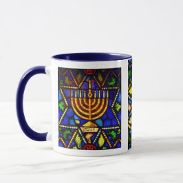 DAVIDSSTERN UND MENORAH TASSE