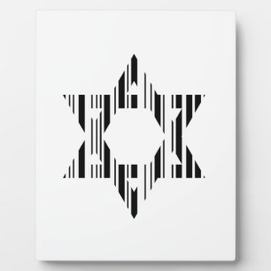 DAVIDSTERN-BALKENCODE Judentum Musterdesign Fotoplatte
