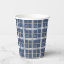 Davidstern Blau Tartan