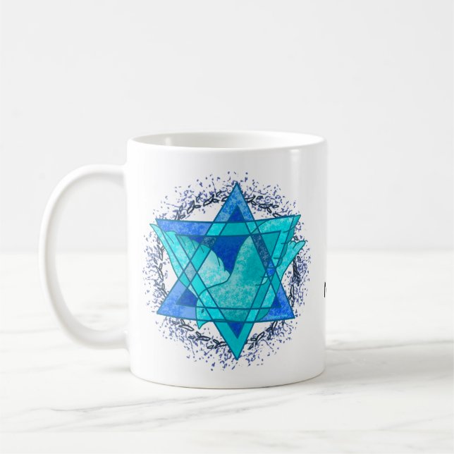 Davidstern-Taube Kaffeetasse (Links)