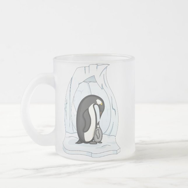 Davin und Annie die Penguins-Tasse Mattglastasse (Links)