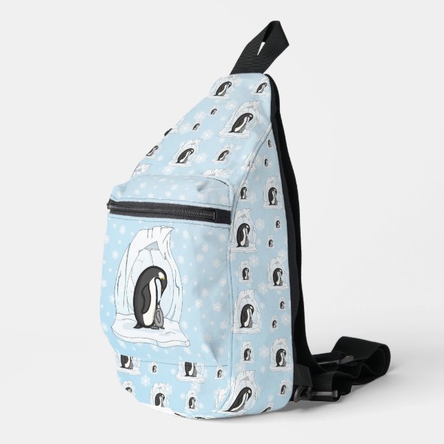 Davin und Annie die Pinguine Crossbody Bag (Rechte Ecke)