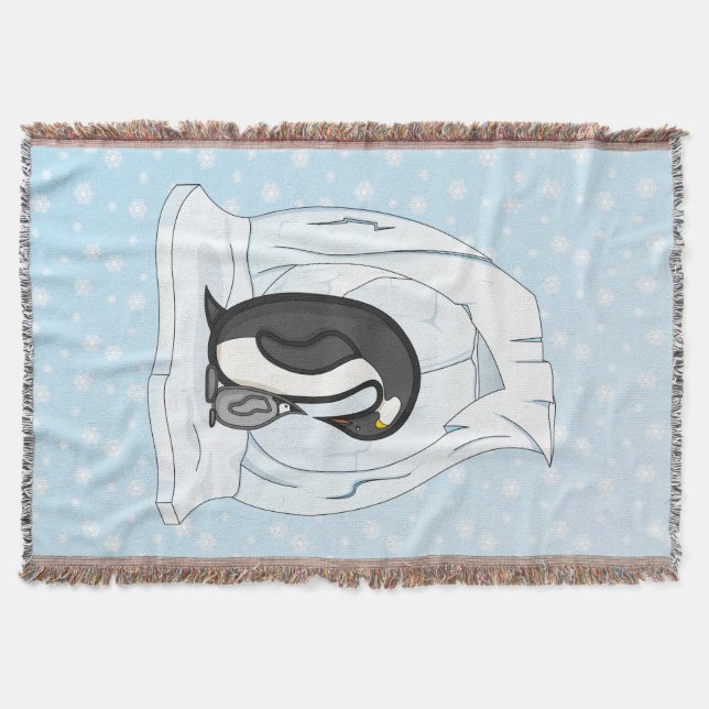 Davin und Annie die Pinguine werfen Blanket Decke (Vorderseite)