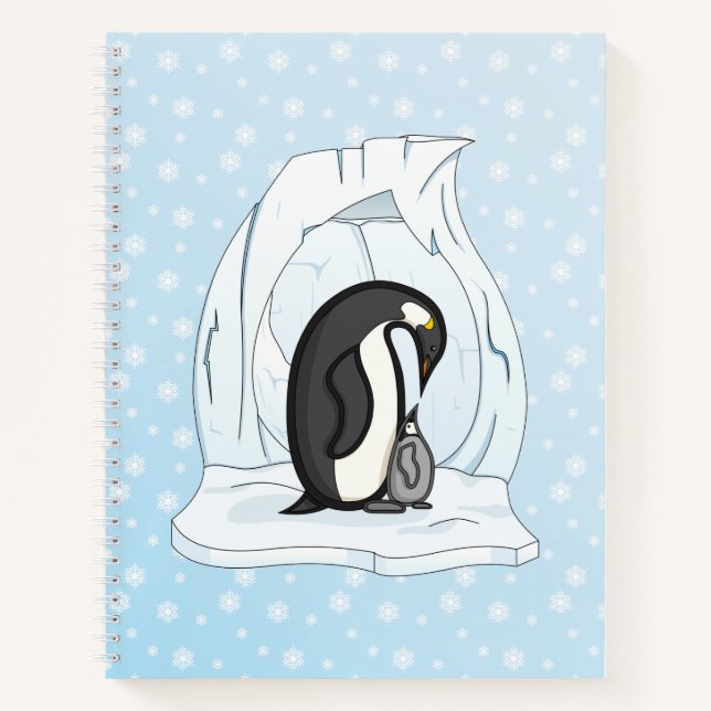 Davin und Annie the Penguins Spiral Notebook Notizbuch (Vorderseite)