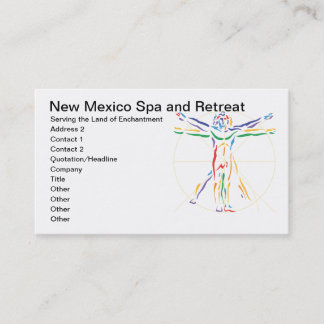 DaVinci Anatomy Man in Chakra Farben Terminkarte