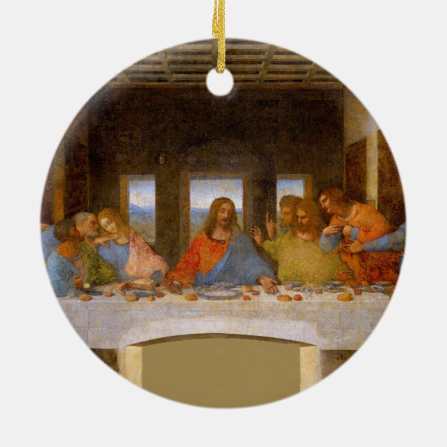 Davinci Last Supper Fine Art Print Artwork Keramikornament (Hinten)