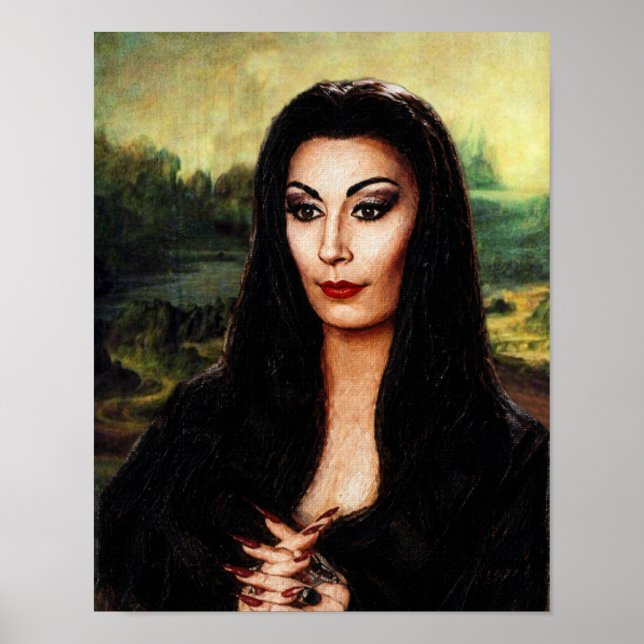 DaVinci Morticia Addams Mashup  Poster (Vorne)