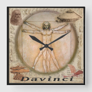 Davinci Quadratische Wanduhr