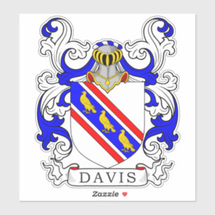Davis Familienwappen Aufkleber