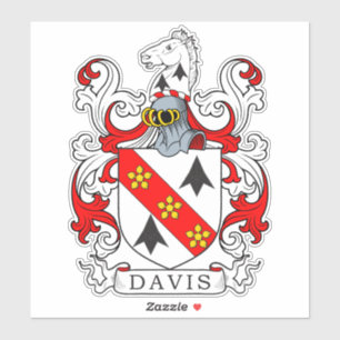 Davis Familienwappen Aufkleber