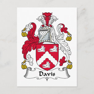 Davis Familienwappen Postkarte