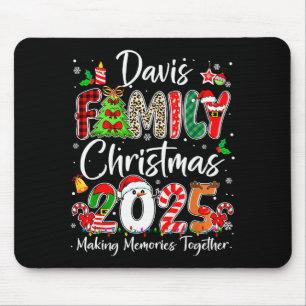 Davis Family Weihnachten 2025 passende Pjs Xmas Sq Mousepad