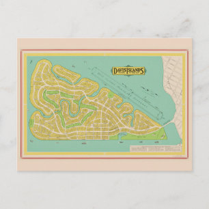 Davis Island Tampa FL Karte Postkarte