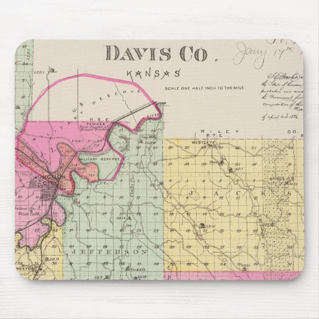 Davis Landkreis, Kansas Mousepad (Vorne)
