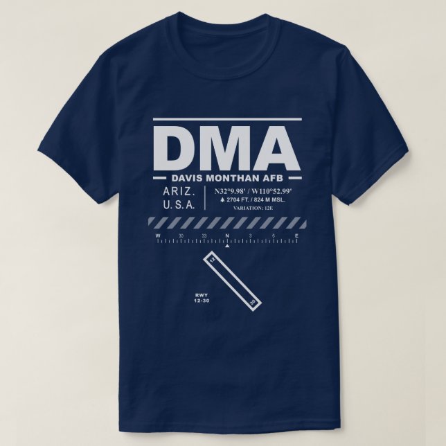 Davis-Monthan AFB Air Force Base DMA-T - Shirt (Design vorne)
